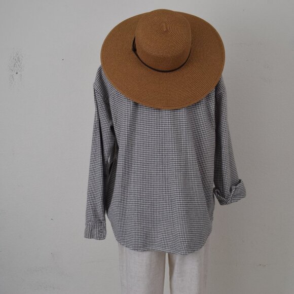 Hollister Boyfriend Fit Shirt Jacket M Houndstooth Pattern Gray/White - Picture 4 of 10